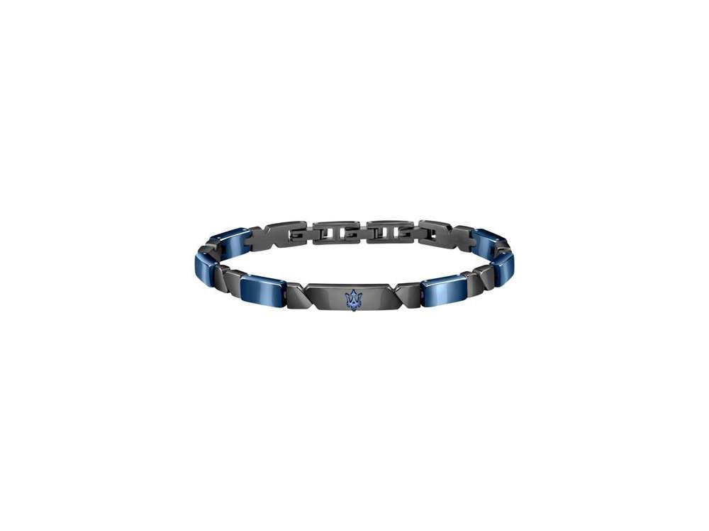 Maserati Gioielli Bracelet, Stainless steel, Black and blue, JM221ATZ01