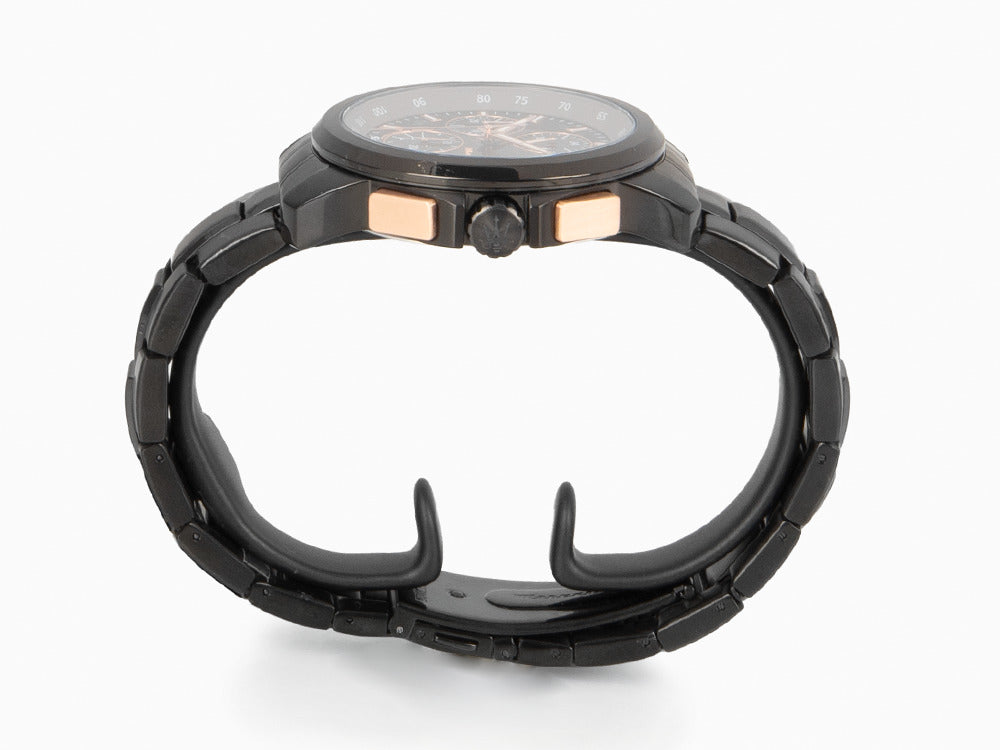 Maserati Successo Quartz Watch, PVD Gun Metal, Black, 44 mm, R8873645001