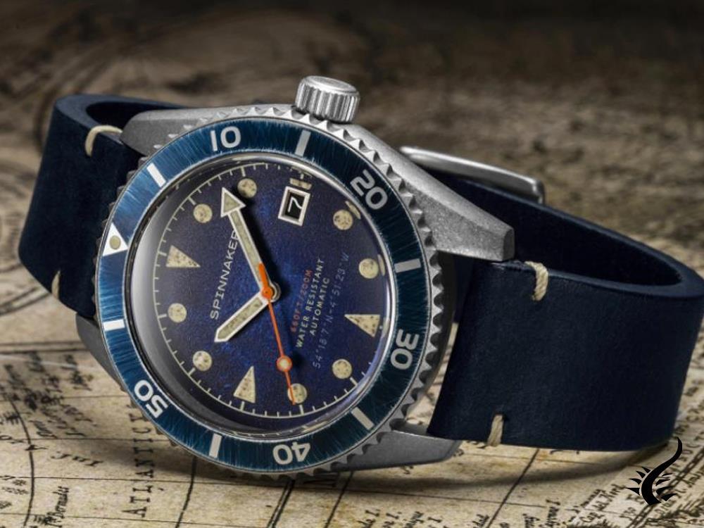 Spinnaker Wreck Automatic Watch, Blue, 44 mm, 20 atm, SP-5089-02