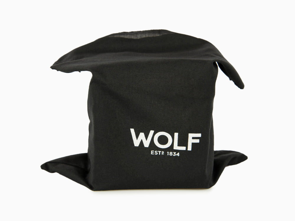 WOLF Cub Watch winder, 1 Watch, Black, Vegan Leather, 461103