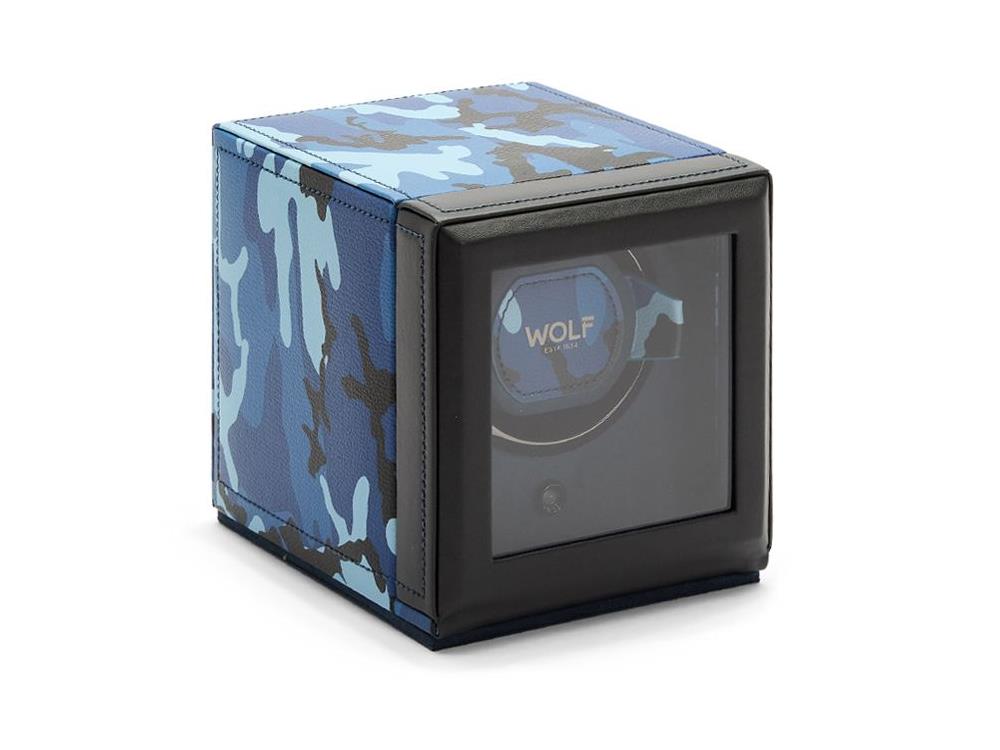 WOLF Elements Water Watch winder, 1 Watch, Blue, Vegan Leather, 665171