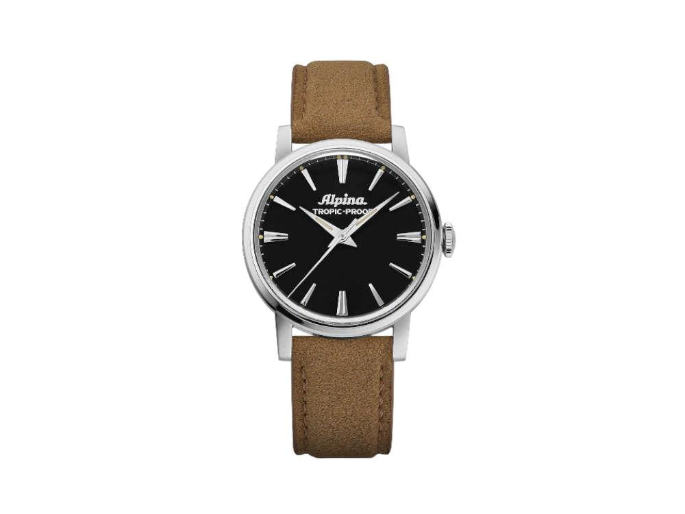 Alpina Heritage Tropic-Proof Handwinding Watch, 34 mm, Black, AL-480B2H6