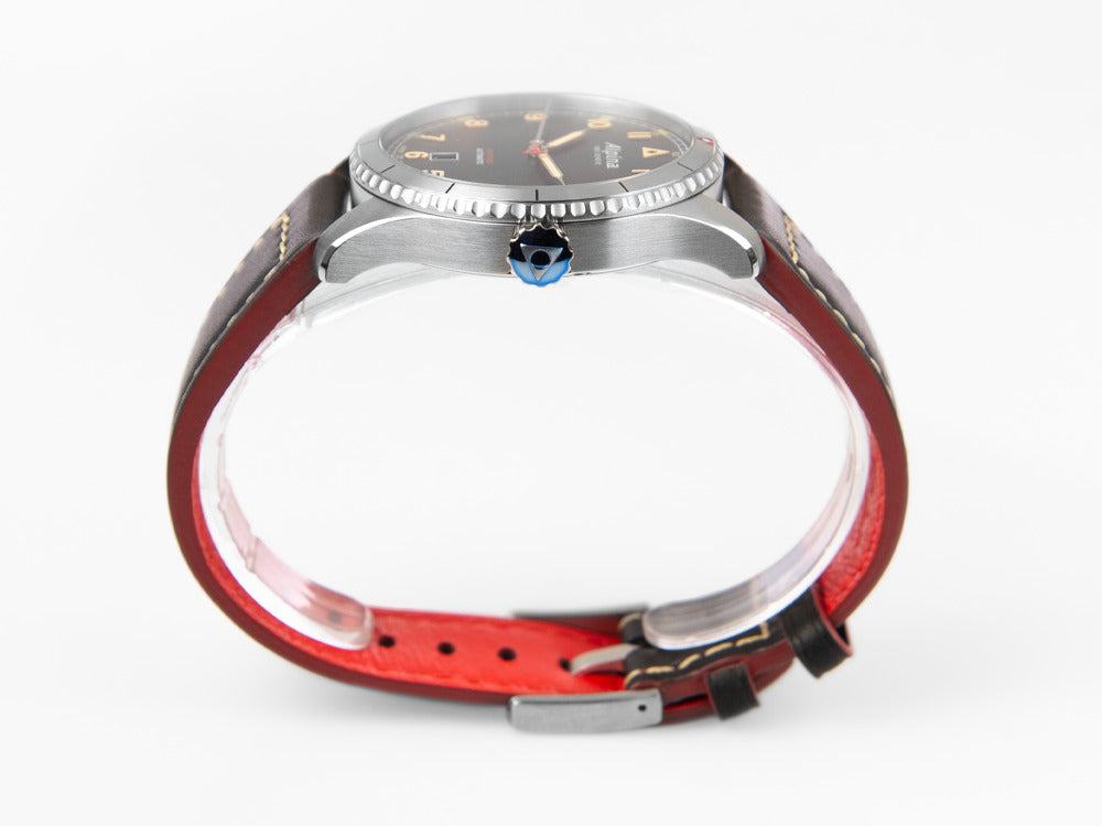 Alpina Startimer Pilot Automatic Watch,41 mm, Black, Day, AL-525BBG4S26