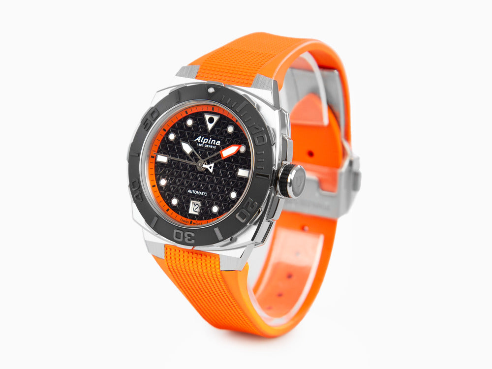 Alpina Seastrong Diver Extreme Automatic Watch Orange 39 mm AL 525B Iguana Sell UK