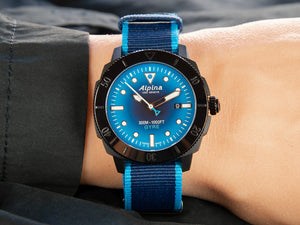 Alpina Seastrong Diver Gyre Automatic Watch, Blue, 44 mm, AL-525LNSB4VG6