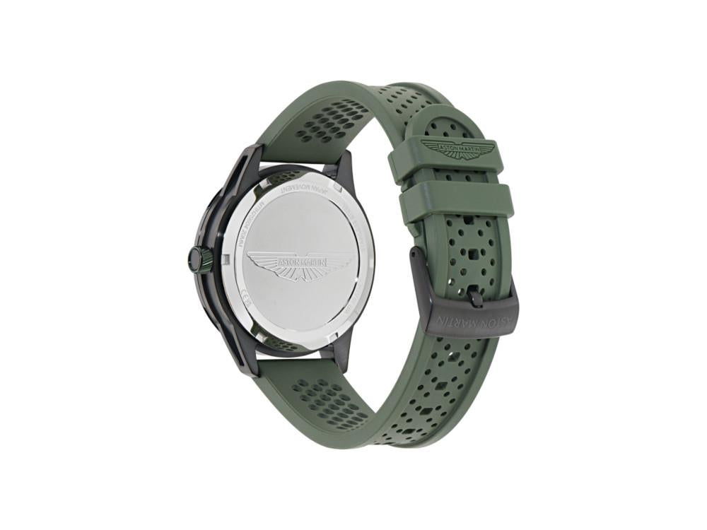 Aston Martin Icon HDL Quartz Watch, Recycled Steel, Black, 42 mm, MTIH2S604