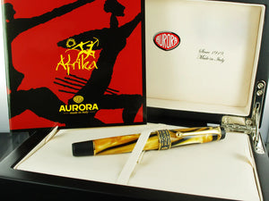 Aurora Afrika Rollerball pen, Limited Edition, Marbled resin, Gold trims, 527