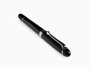 Aurora 88 Small Fountain Pen, Black Resin, Chrome trim, 810C