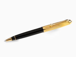 Aurora 88 Ballpoint pen, Black resine, Gold plated trim, 831