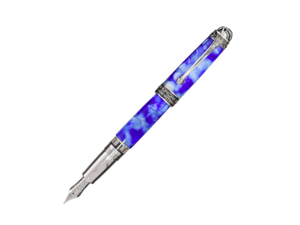 Aurora Mappe Antiche Tolomeo Fountain Pen, Blue, Limited Edition, 946-RT