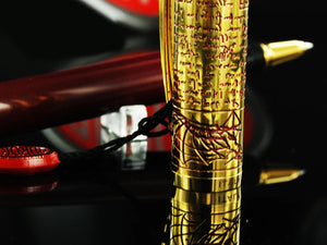 Aurora Leonardo da Vinci Roller Pen Gold and Lacquer