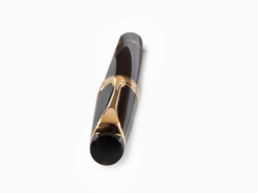 Aurora Optima Fountain Pen, Resin, Black, Gold plated, 997N