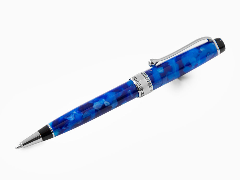 Aurora Optima Ballpoint pen, Auroloide, Blue, Chrome Trim, 998-CBA