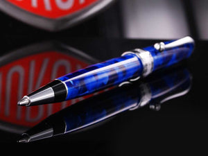 Aurora Optima Ballpoint pen, Auroloide, Blue, Chrome Trim, 998-CBA