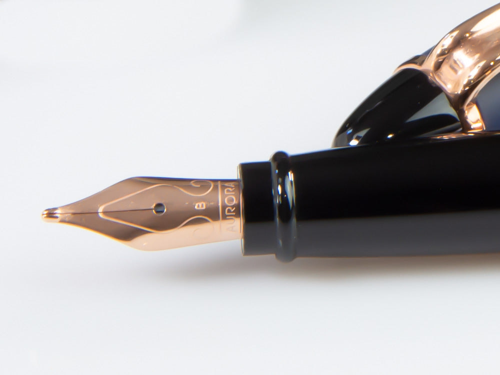 Aurora Ipsilon Matt Fountain Pen, Resin, Blue, Rose gold trim, B10-PB