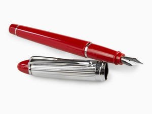 Aurora Ipsilon Fountain Pen, Resin, Red, Sterling Silver .925, B14CR