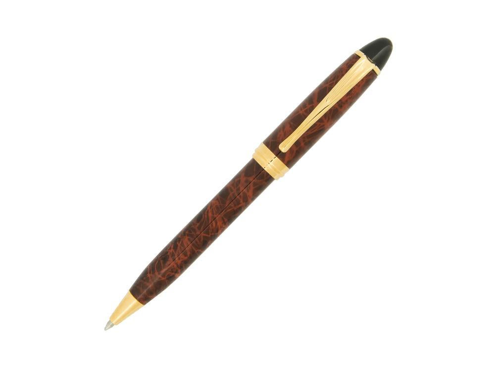 Aurora Ipsilon Ballpoint pen, Brown Lacquer, Gold trim, B33T