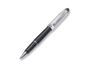 Aurora Ipsilon Rollerball pen, Resin, Silver trim, Black, B74CN
