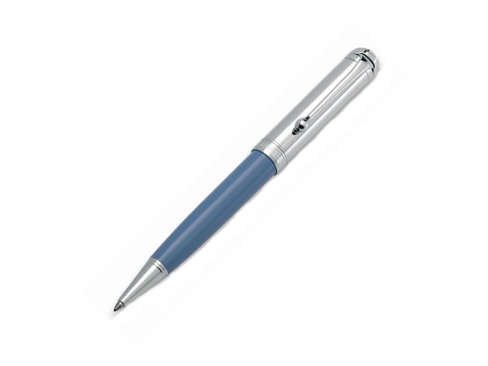 Aurora Talentum Ballpoint Pen - Chrome Cap and Blue Resin - D31CA