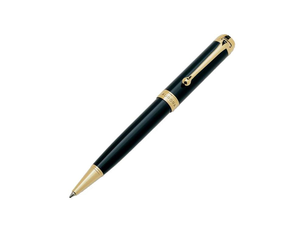 Aurora Talentum Ballpoint pen, Resin, Black, Gold plated, D32N