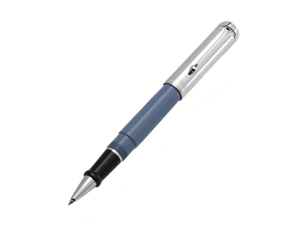 Aurora Talentum Big Rollerball pen, Resin, Blue, Chrome Trim, D71CA