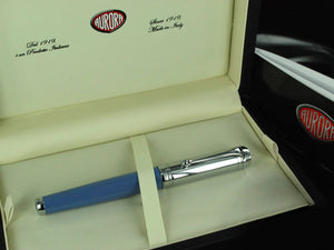 Aurora Talentum Big Rollerball pen, Resin, Blue, Chrome Trim, D71CA