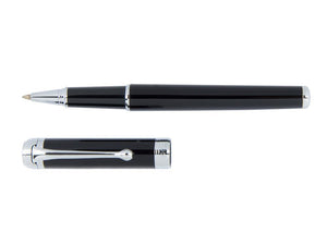 Aurora Talentum Roller Pen - Black Resin & Chrome Trims - D73N