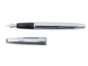 Aurora Style Fountain Pen - Shiny Chrome Cap and Barrel - E10