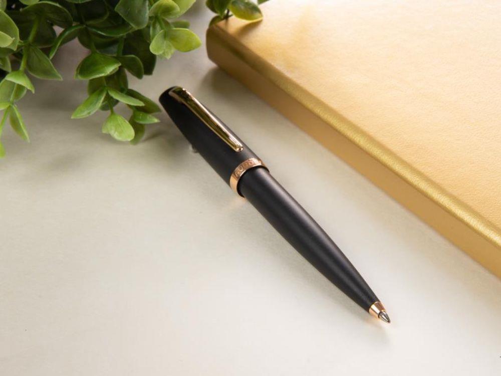 Aurora Style Ballpoint pen, Black Resin, Gold trim, E40PN