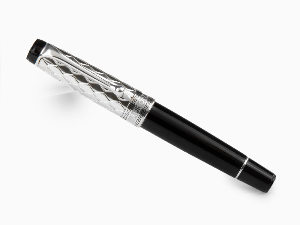 Aurora Rifflesi Fountain Pen, Resin, Sterling Silver .925, G11-CN