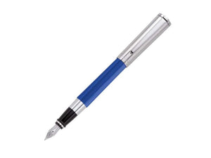 Aurora TU Fountain Pen, Resin, Chrome Trim, Blue, T11CB