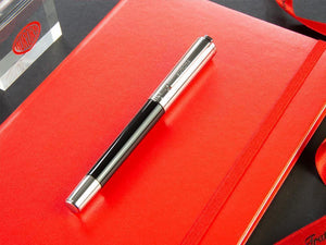 Aurora TU Fountain Pen, Resin, Chrome Trim, Black, T11CN