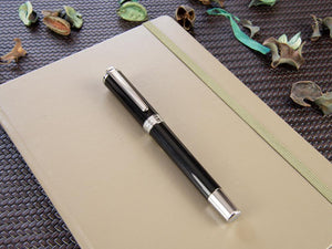 Aurora TU Fountain Pen - Black Resin - Chromed - T11N