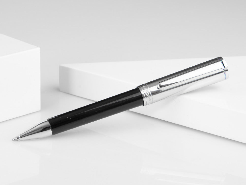 Aurora TU Ballpoint Pen - Black Resin - Chromed - T31CN