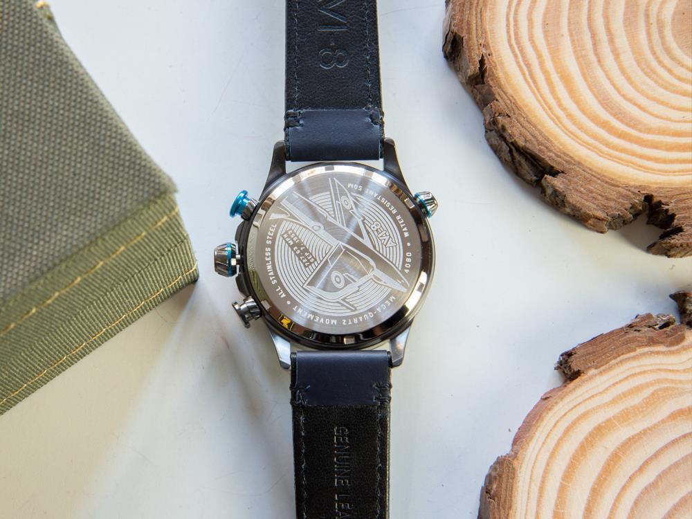 AVI-8 Hawker Hunter Duke Chronograph Colerne Quartz Watch, Grey, AV-4080-02