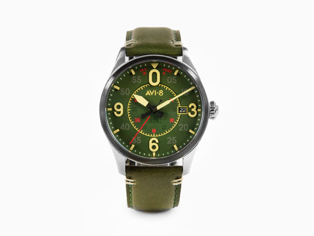 AVI-8 Spitfire Smith Reading Automatic Watch, Green, 42 mm, AV-4090-03