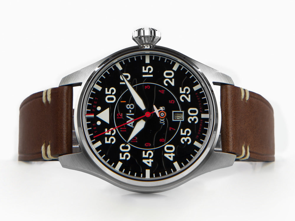 AVI-8 Hawker Hurricane Clowes Wittering Automatic Watch, Black, 46mm, AV-4097-01