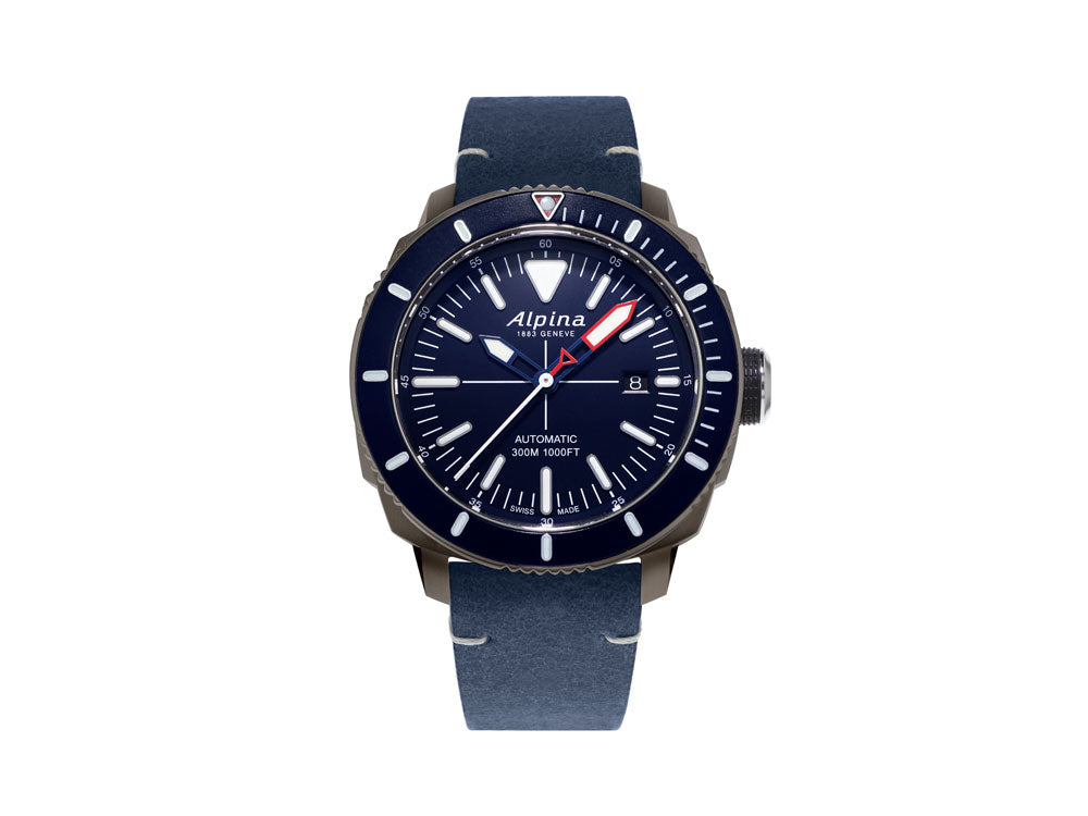 Alpina Seastrong Diver 300 Automatic Watch, Blue, 44 mm, 30 atm, AL-525LNN4TV6