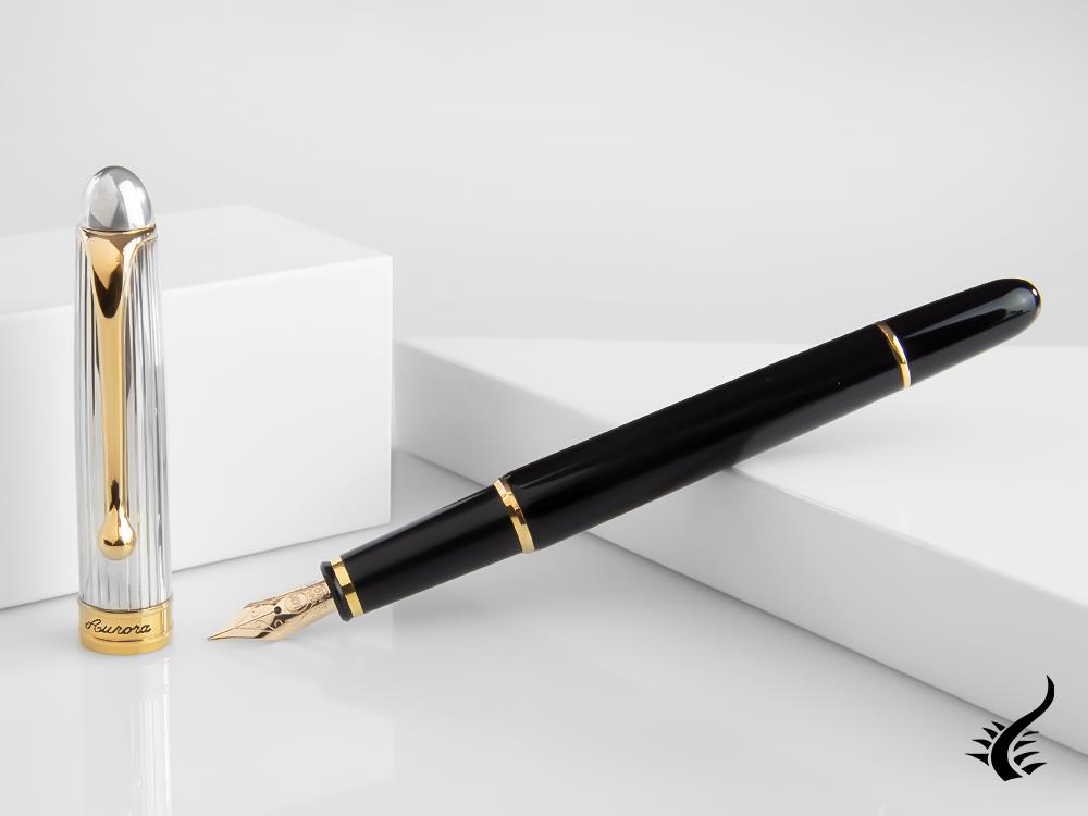 Aurora 88 Small Fountain Pen, Resin, Gold plated, 814