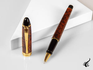 Aurora Ipsilon Lacca Rollerball pen, Lacquer, Gold plated, Brown, B73T