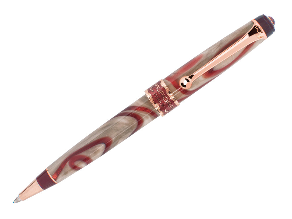 Aurora Oceania Ballpoint Pen, Limited Edition, Marbled resin, Rose Gold trims