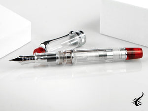 Aurora Optima Red Demonstrator Fountain Pen, Limited Ed, 570RA