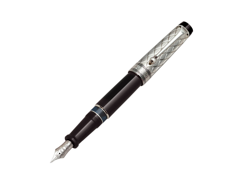 Aurora Rifflesi Fountain Pen, Resin, Sterling Silver .925, G11-CN