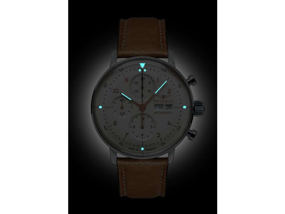 Bauhaus Aviation Dessau Automatic Watch, White, 42 mm, SW 500, 2018-1