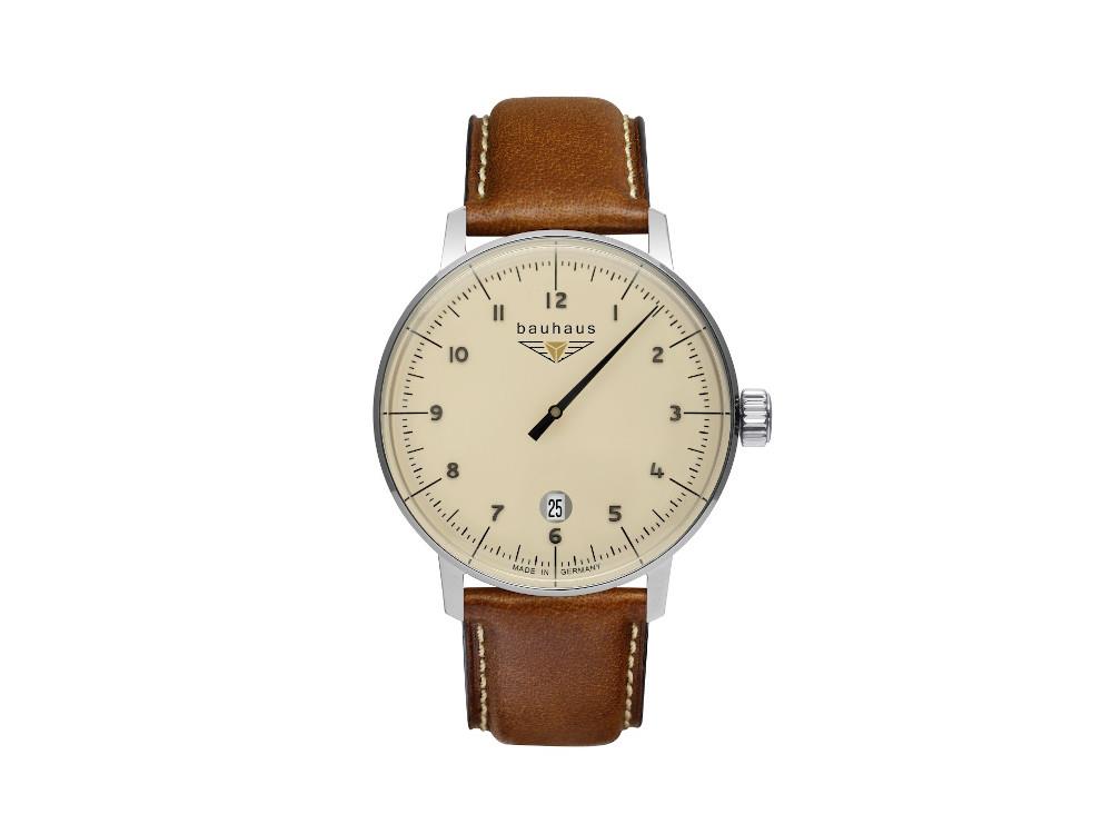 Bauhaus Quartz Watch, Beige, 40 mm, 2042-5