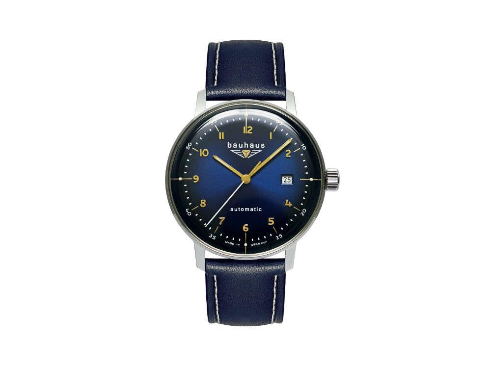 Bauhaus Aviation Dessau Automatic Watch, Blue, 40 mm, Miyota 8215, 2064-3