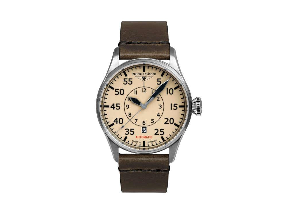 Bauhaus Aviation Flight Cotrol Automatic Watch, Beige, 42 mm, SW 220, 2756-5