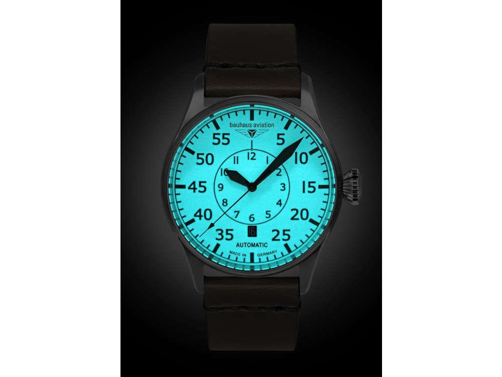 Bauhaus Aviation Flight Cotrol Automatic Watch, Beige, 42 mm, SW 220, 2756-5