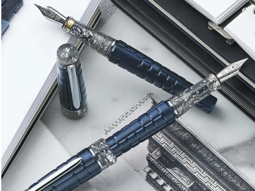 Benu Tessera Galena Fountain Pen, Resin, Blue, 25.2.3.5.0-S