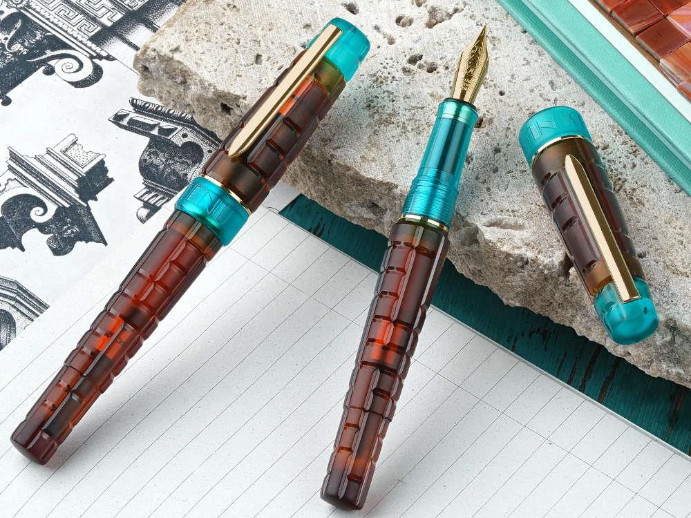 Benu Tessera Ribbon Turquoise Fountain Pen, Amber, 25.2.32.6.0-S
